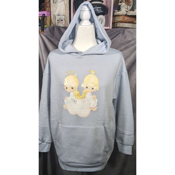 Precious Moments Angel Light Blue Super Soft Oversized Hoodie Size Small - Picture 6 of 10